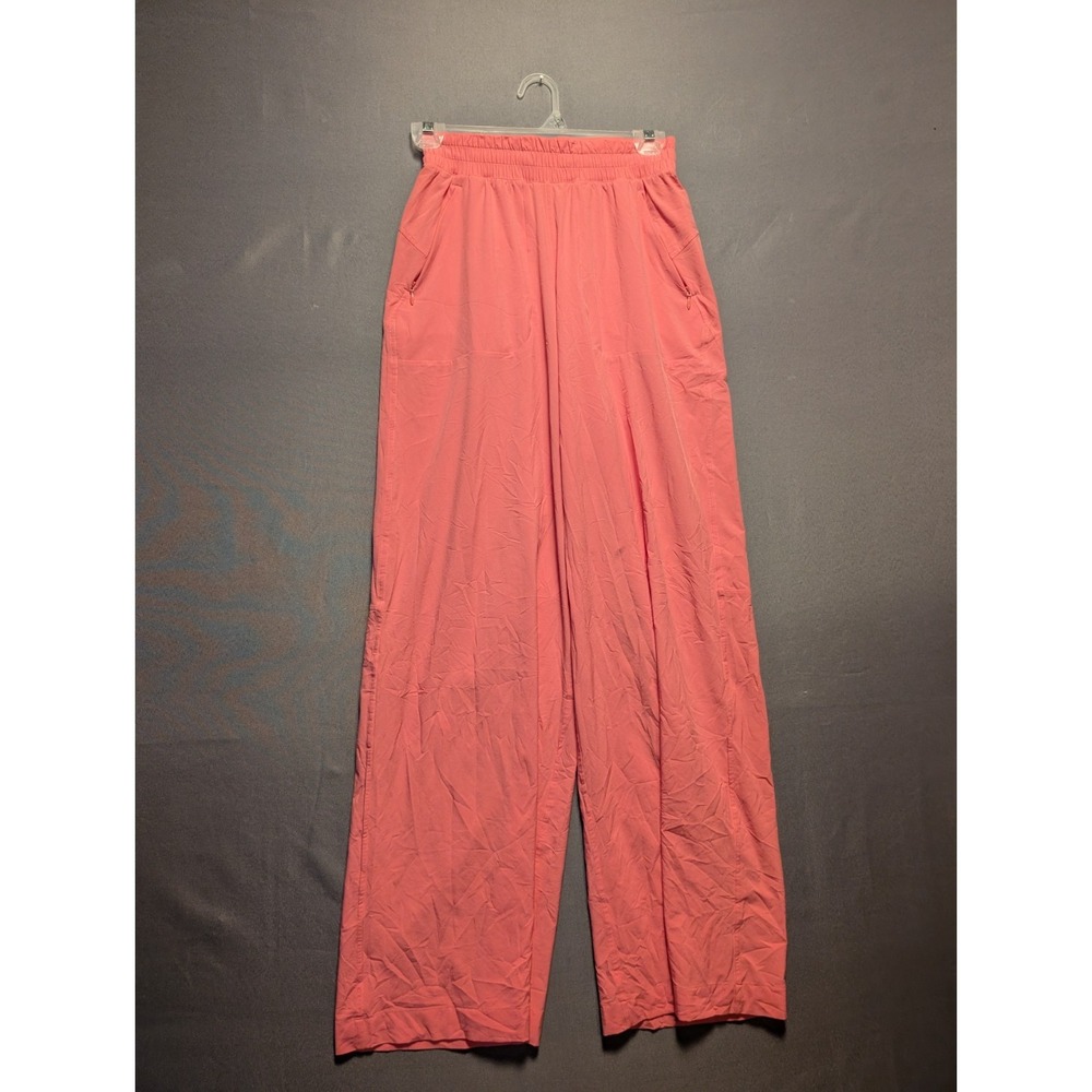 Lululemon Swift Pants Womens 2 Pink Relaxed Fit Elastic Waist Mid Rise Wide Leg